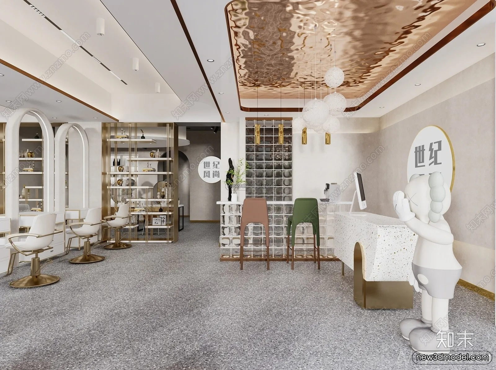 Hair Salon - 3D Interior Scene - 3D Models - 005