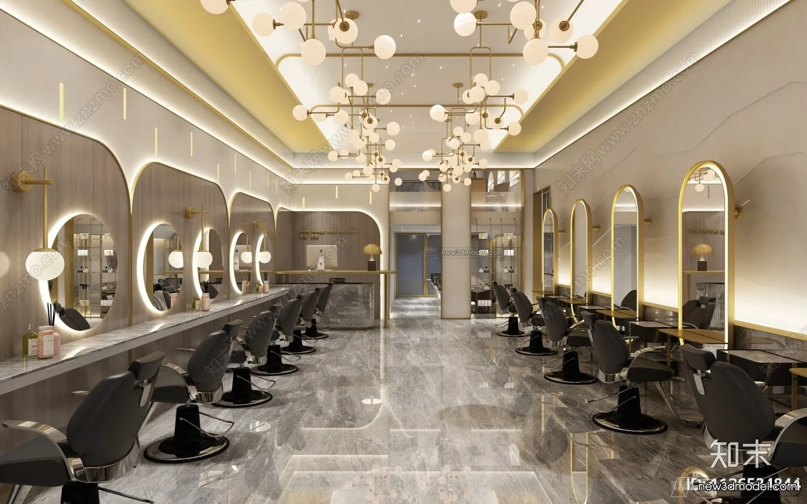 Hair Salon - 3D Interior Scene - 3D Models - 007