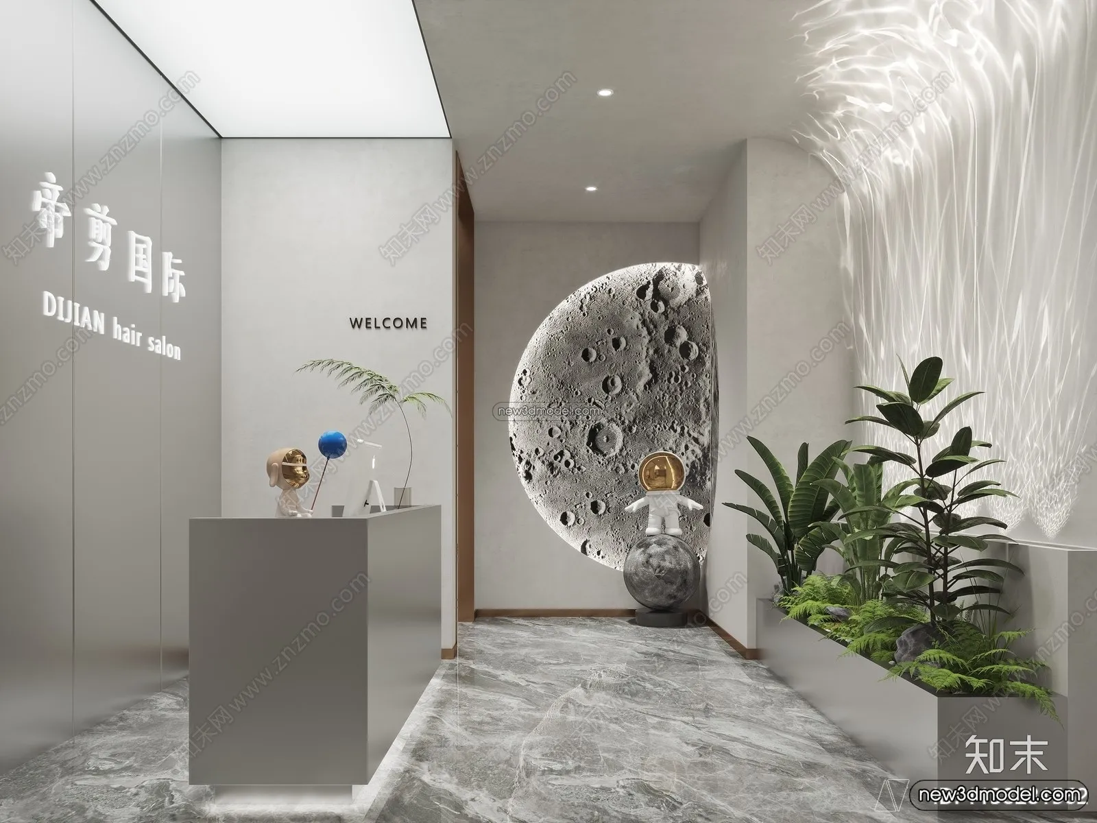 Hair Salon - 3D Interior Scene - 3D Models - 010