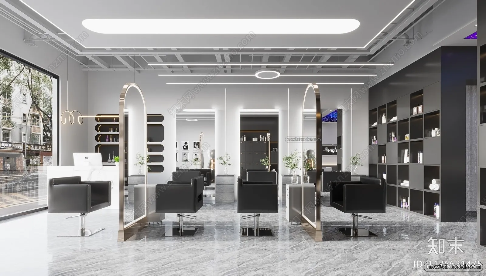 Hair Salon - 3D Interior Scene - 3D Models - 016