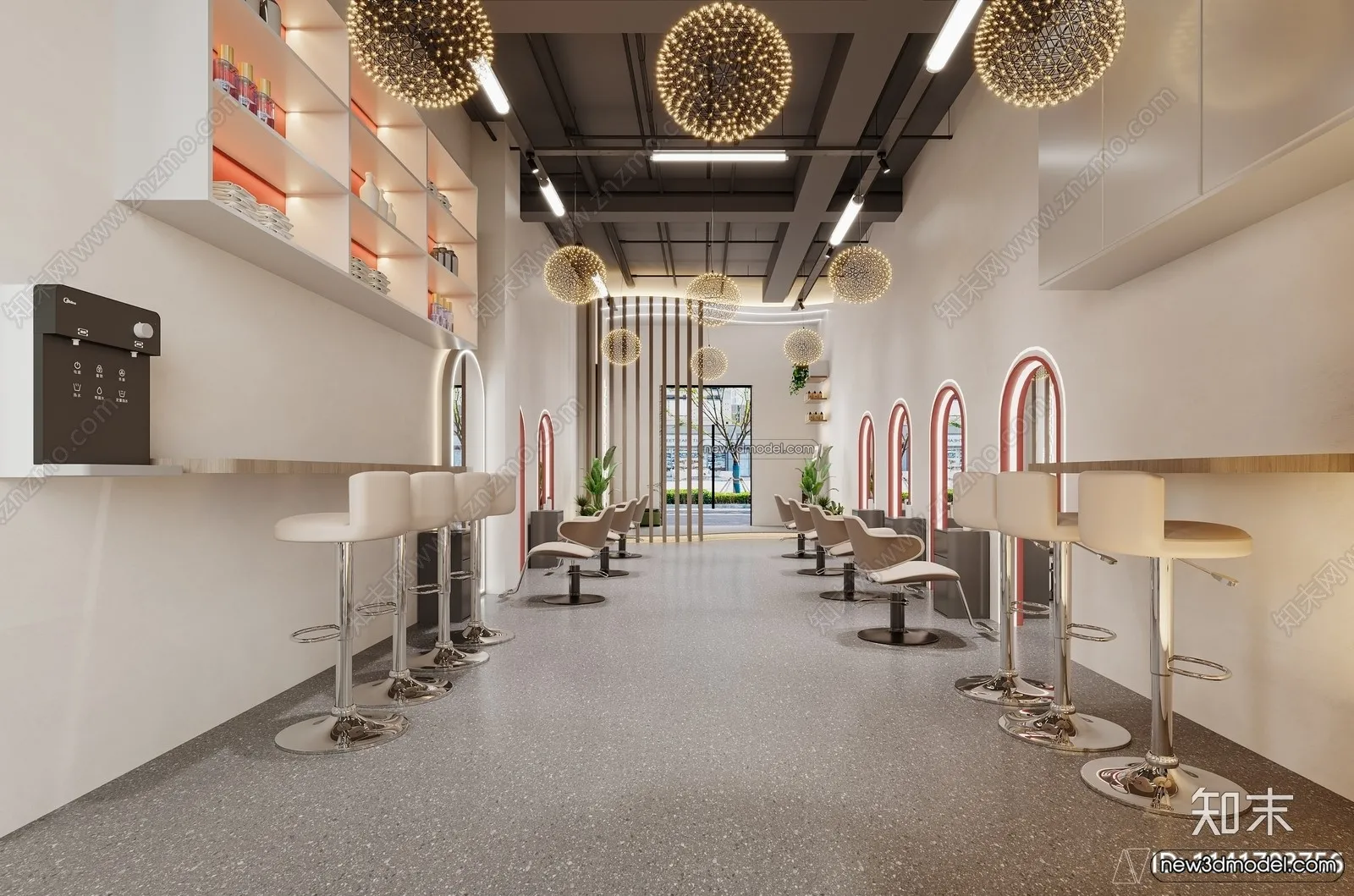 Hair Salon - 3D Interior Scene - 3D Models - 019