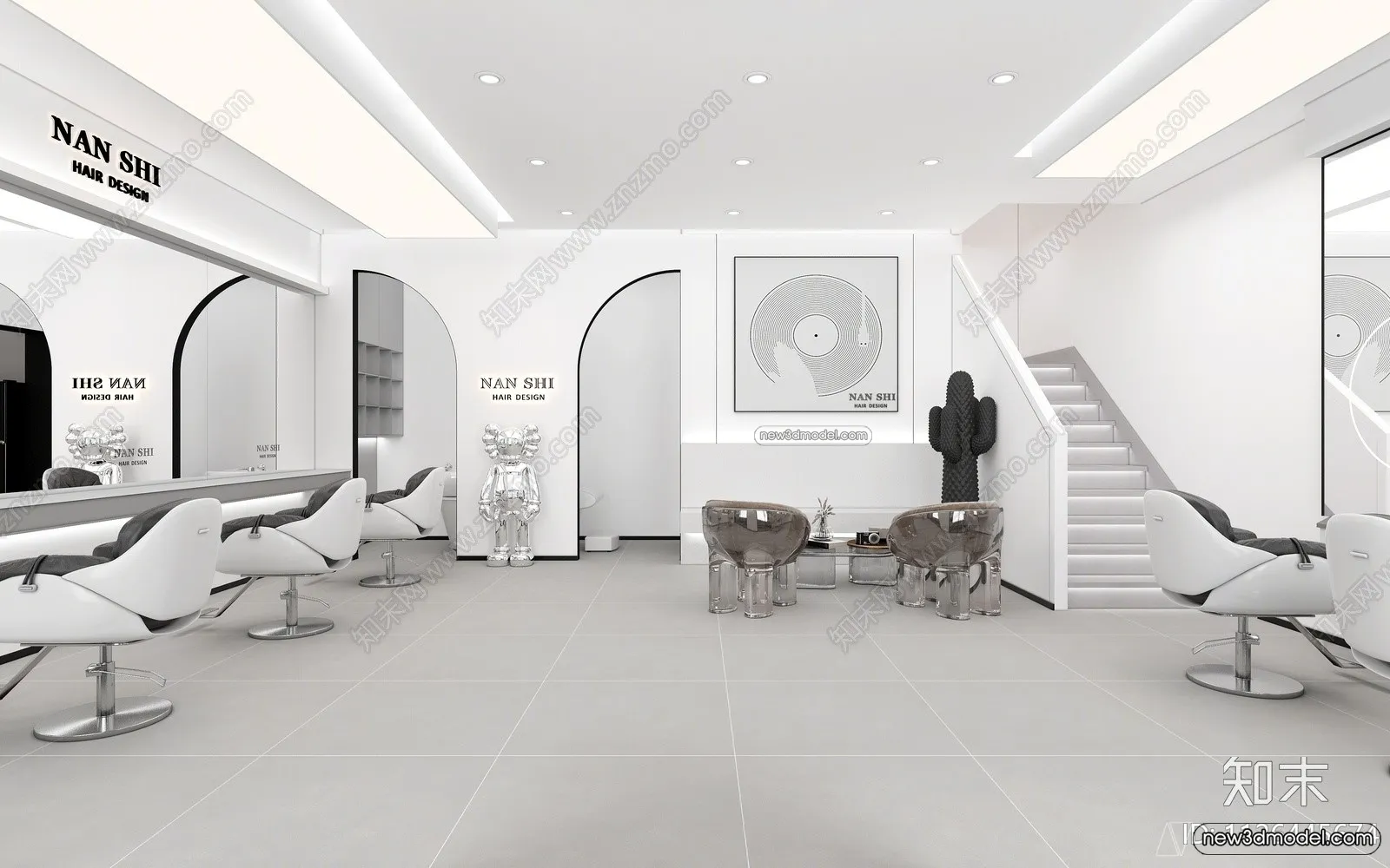 Hair Salon - 3D Interior Scene - 3D Models - 020