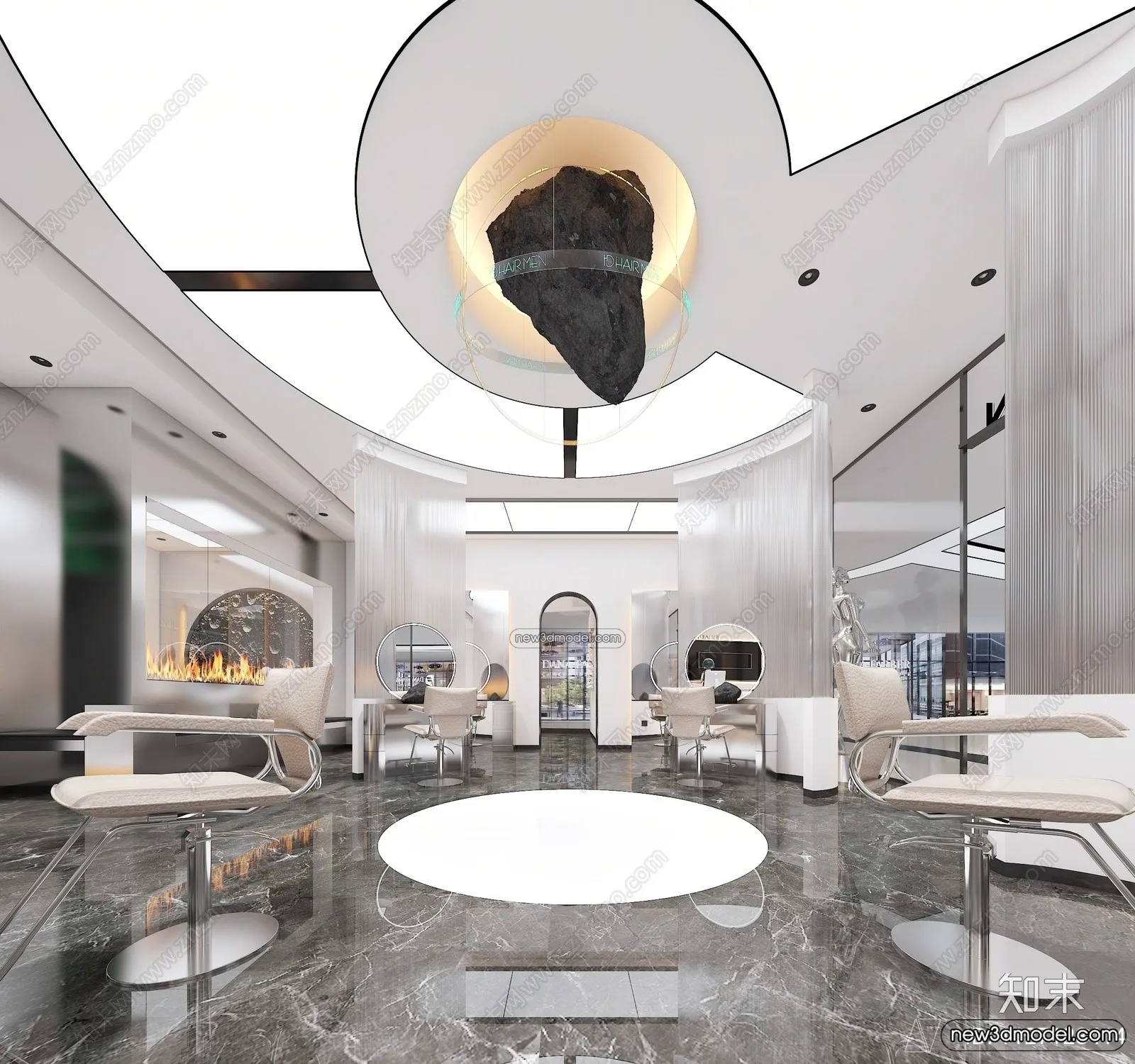 Hair Salon - 3D Interior Scene - 3D Models - 025