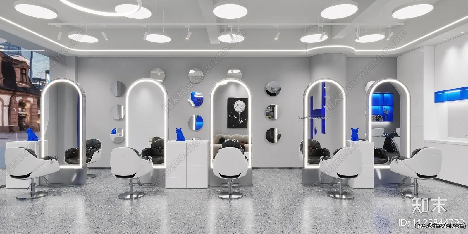 Hair Salon - 3D Interior Scene - 3D Models - 026