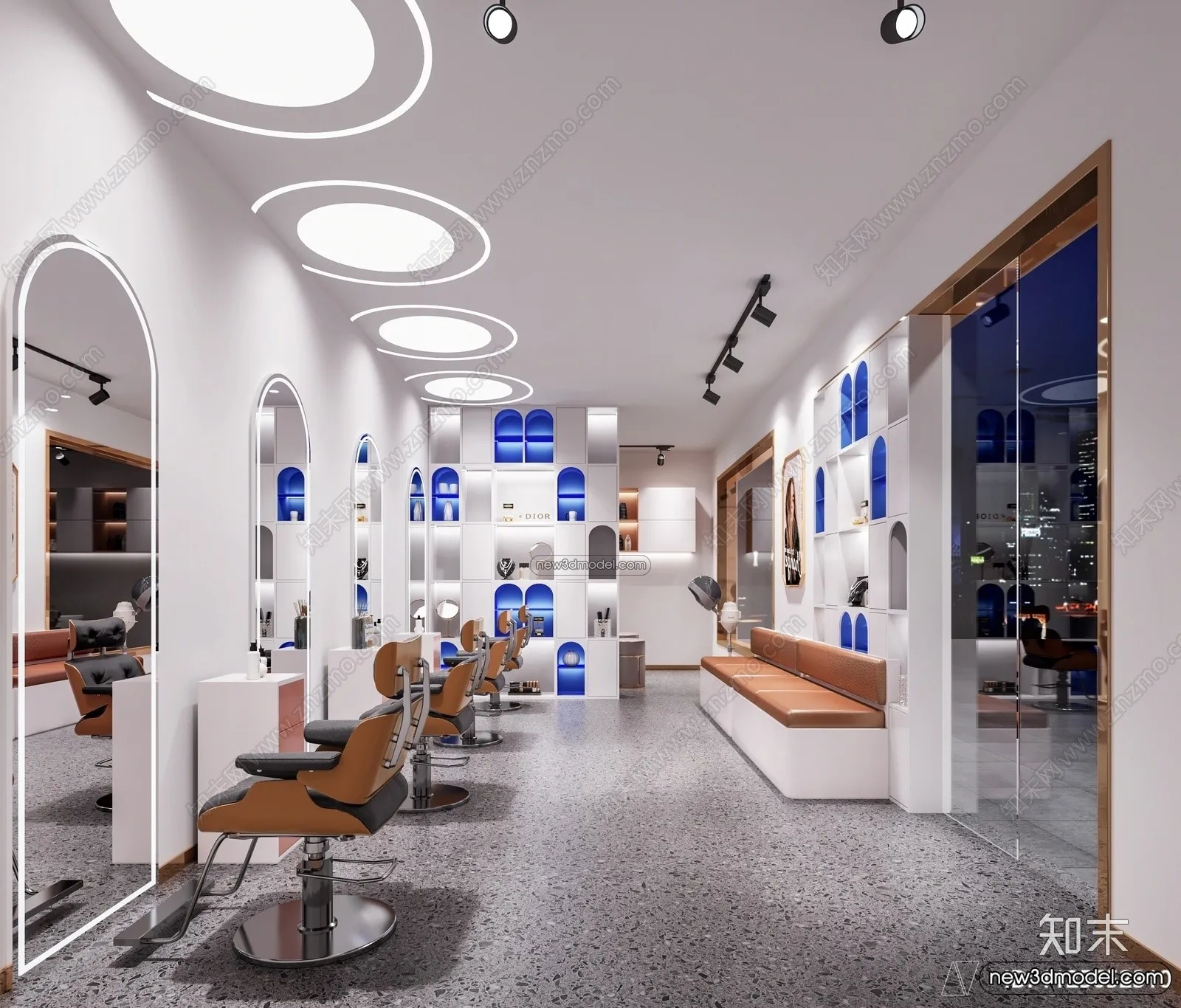 Hair Salon - 3D Interior Scene - 3D Models - 027