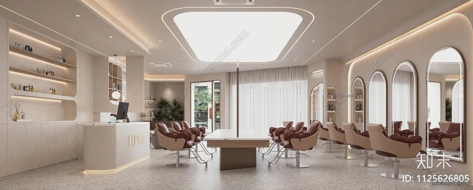 Hair Salon - 3D Interior Scene - 3D Models - 028