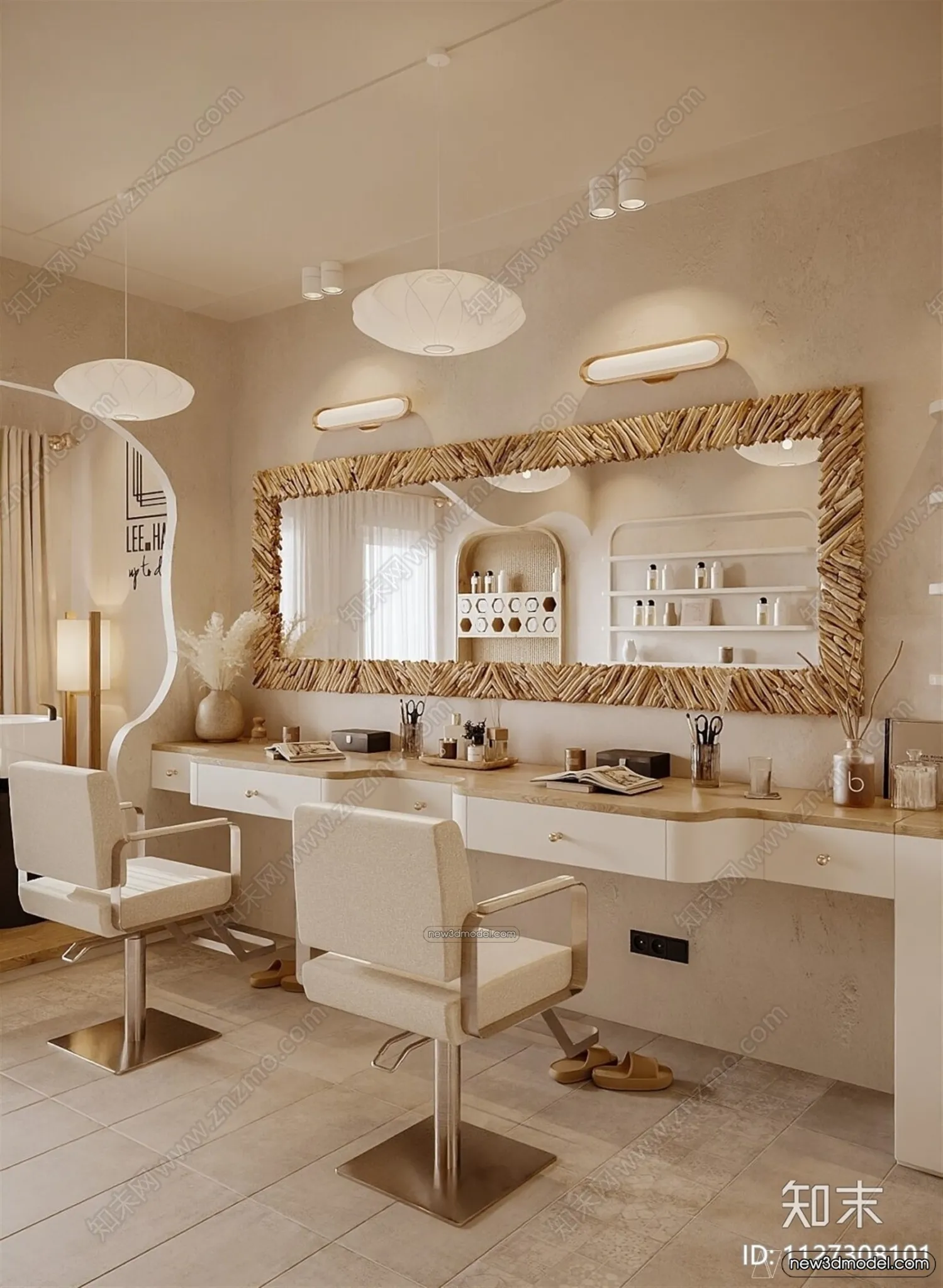 Hair Salon - 3D Interior Scene - 3D Models - 030