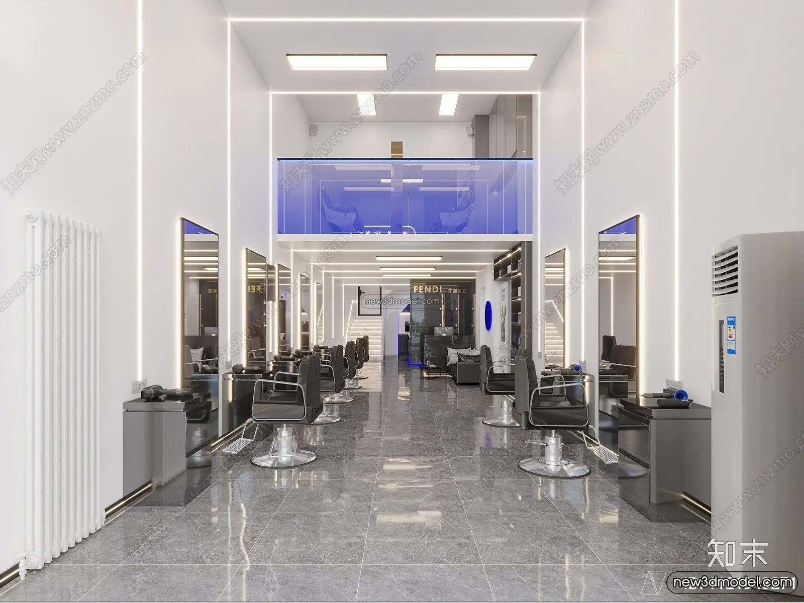 Hair Salon - 3D Interior Scene - 3D Models - 039