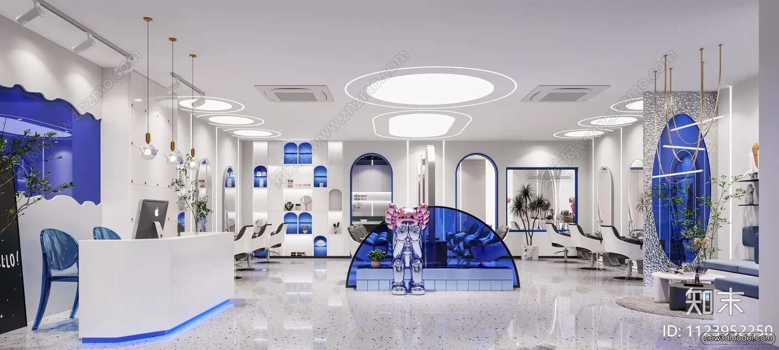 Hair Salon - 3D Interior Scene - 3D Models - 040