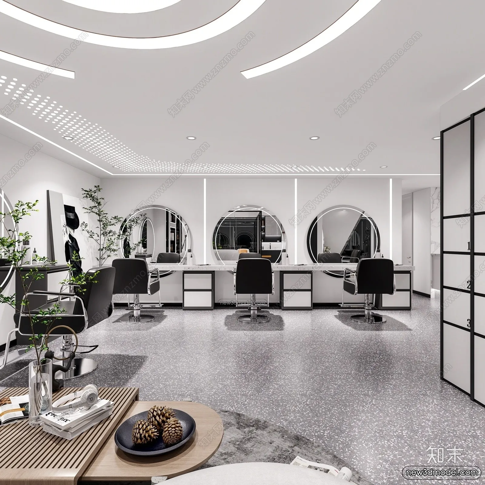 Hair Salon - 3D Interior Scene - 3D Models - 041