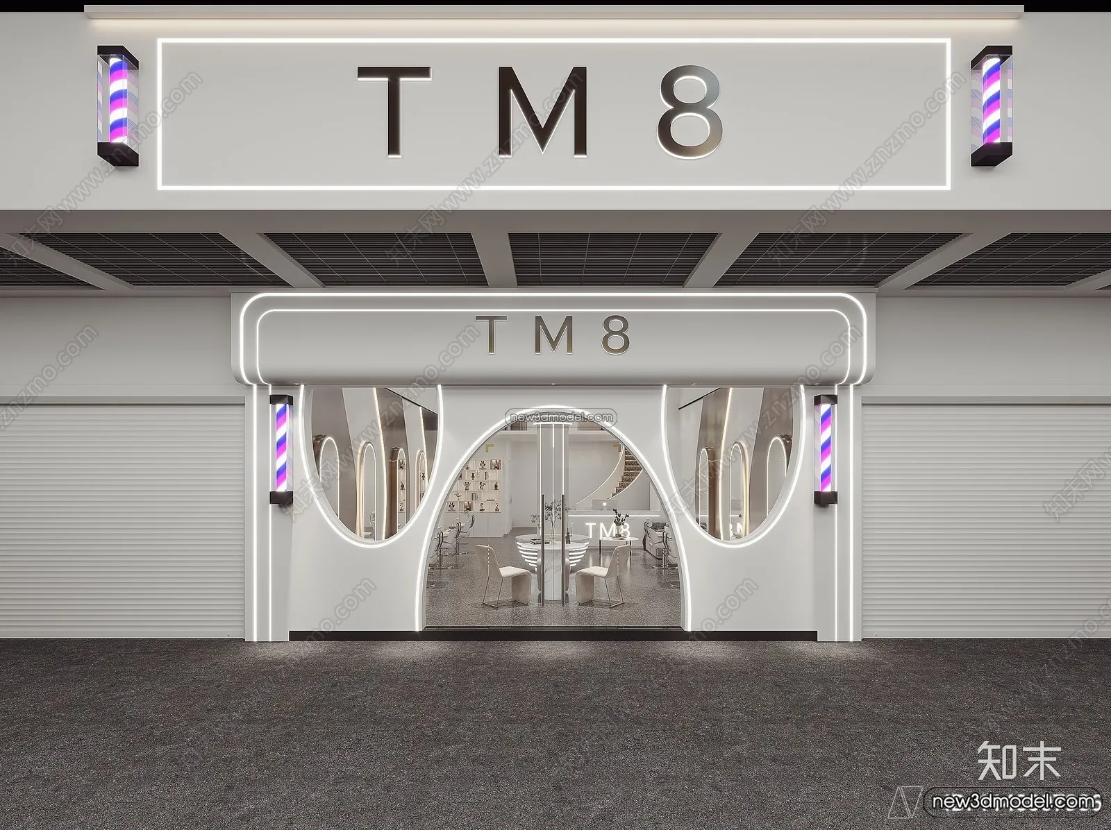 Hair Salon - 3D Interior Scene - 3D Models - 052