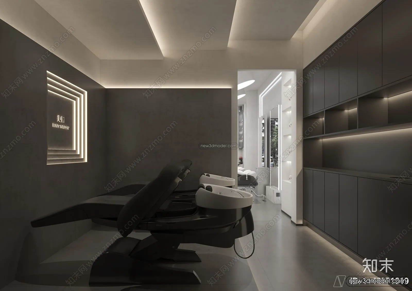 Hair Salon - 3D Interior Scene - 3D Models - 055