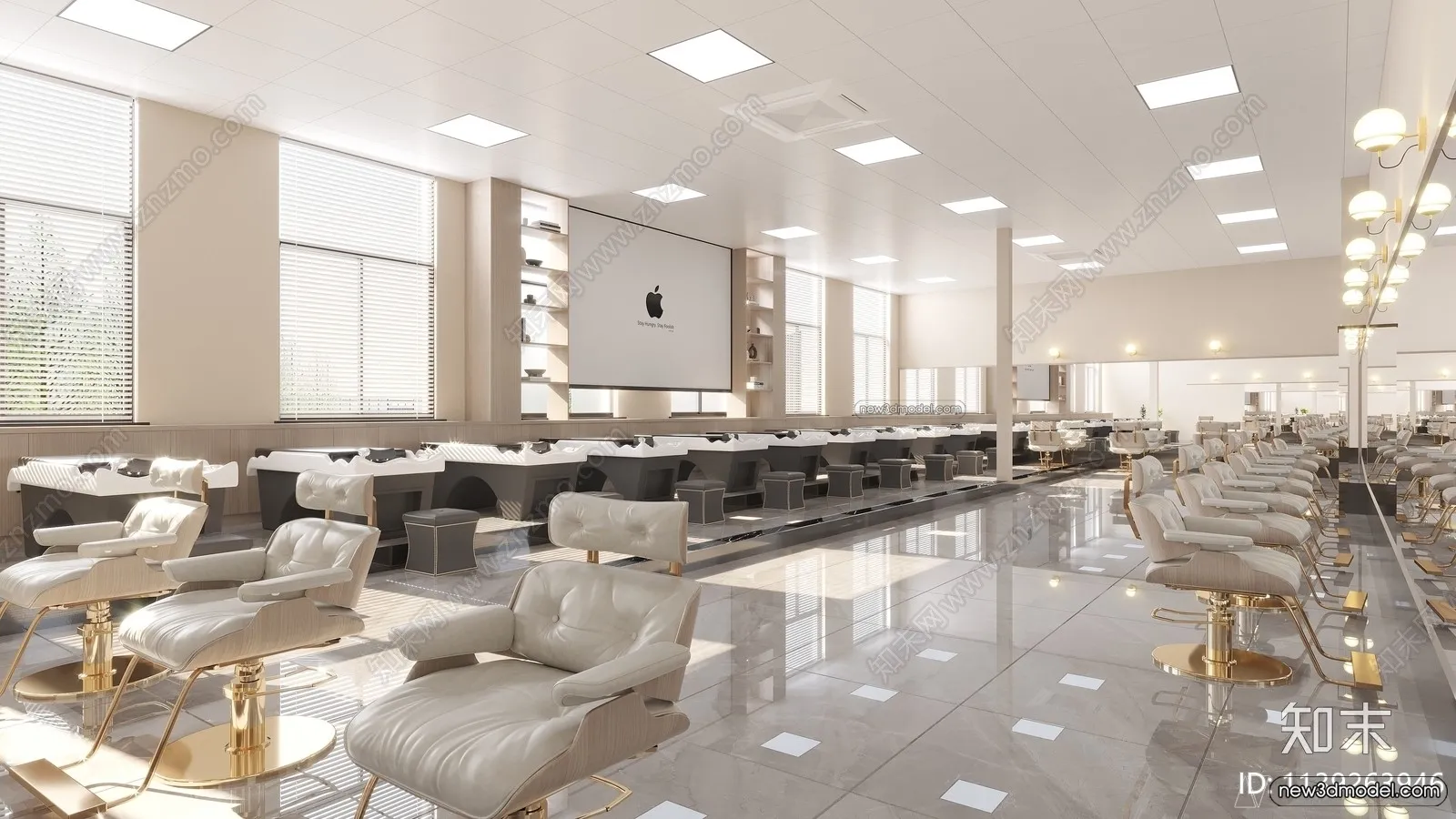 Hair Salon - 3D Interior Scene - 3D Models - 060
