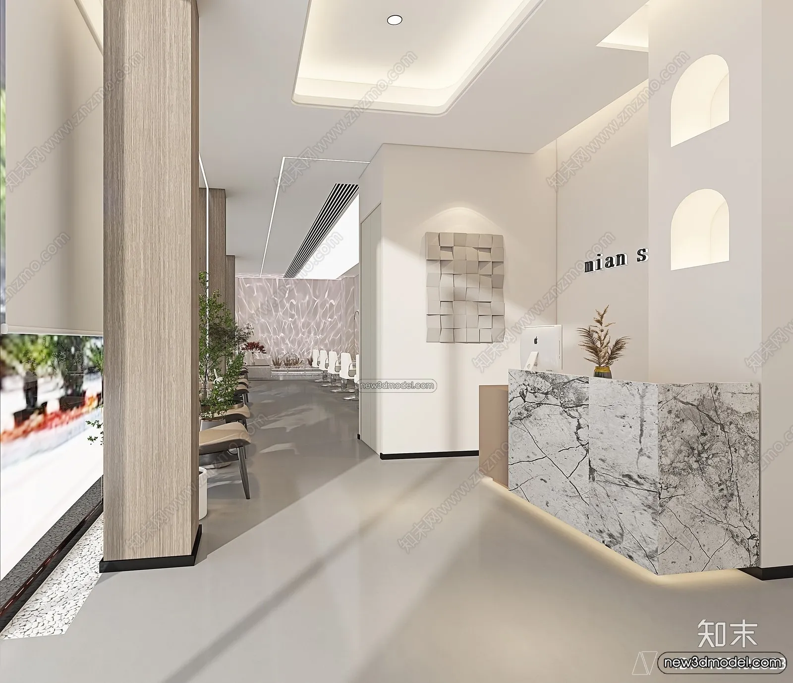 Hair Salon - 3D Interior Scene - 3D Models - 070