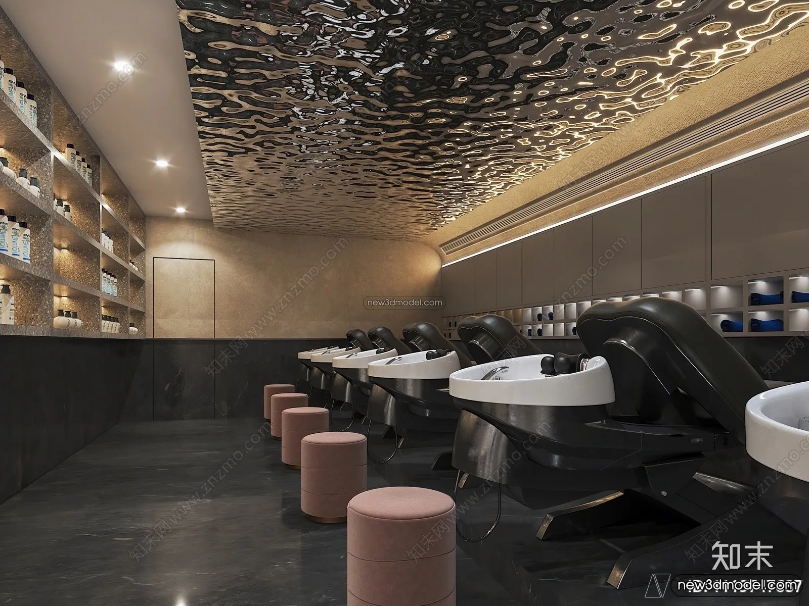 Hair Salon - 3D Interior Scene - 3D Models - 073