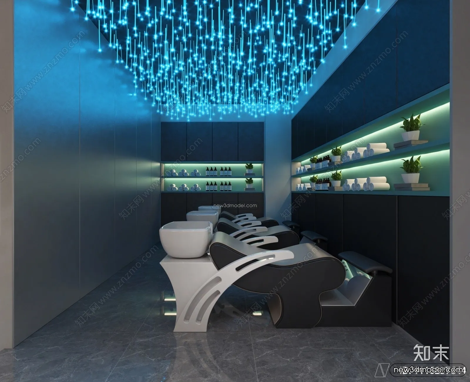 Hair Salon - 3D Interior Scene - 3D Models - 082