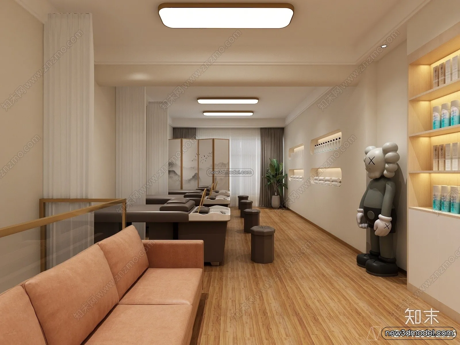 Hair Salon - 3D Interior Scene - 3D Models - 086
