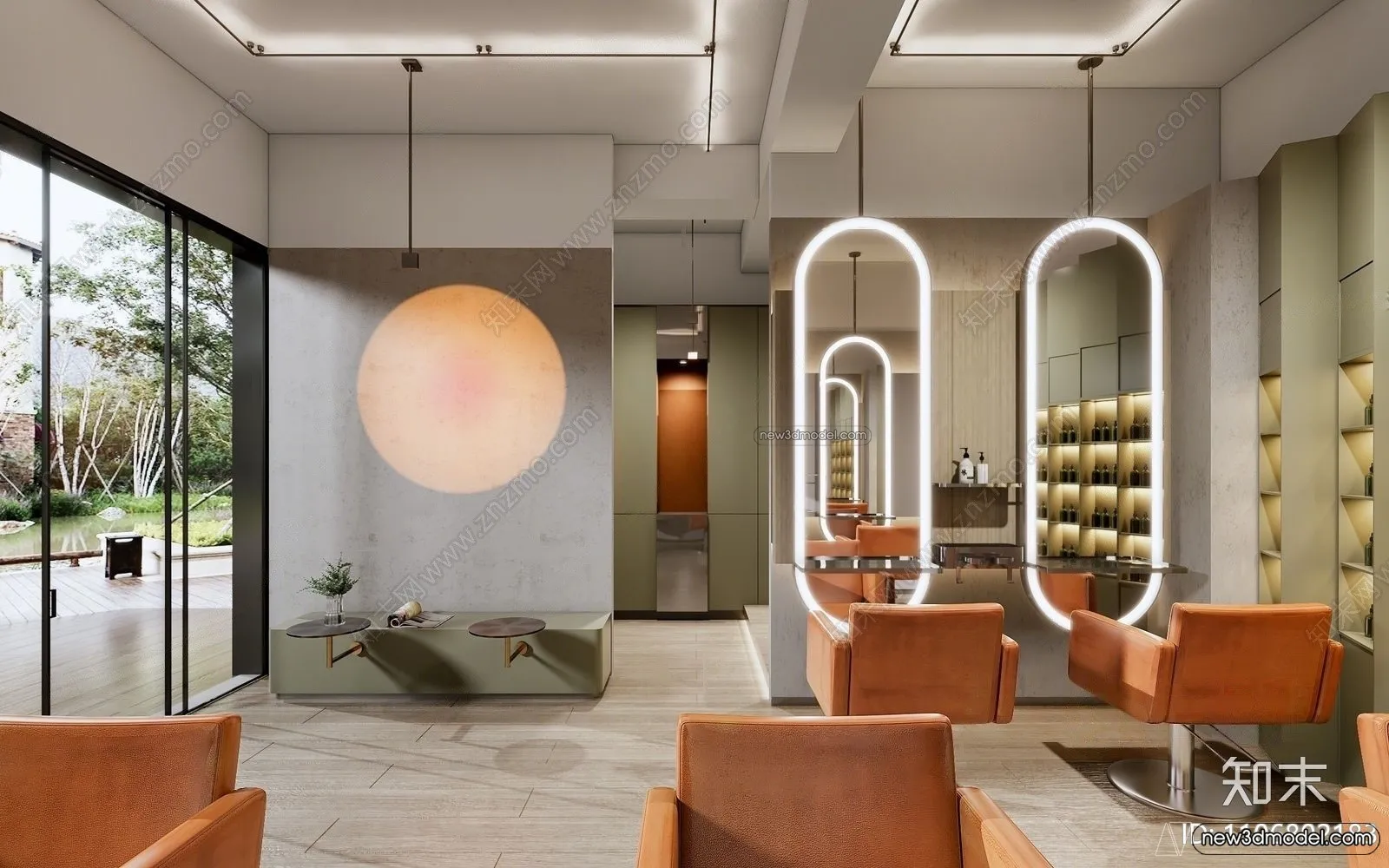 Hair Salon - 3D Interior Scene - 3D Models - 101