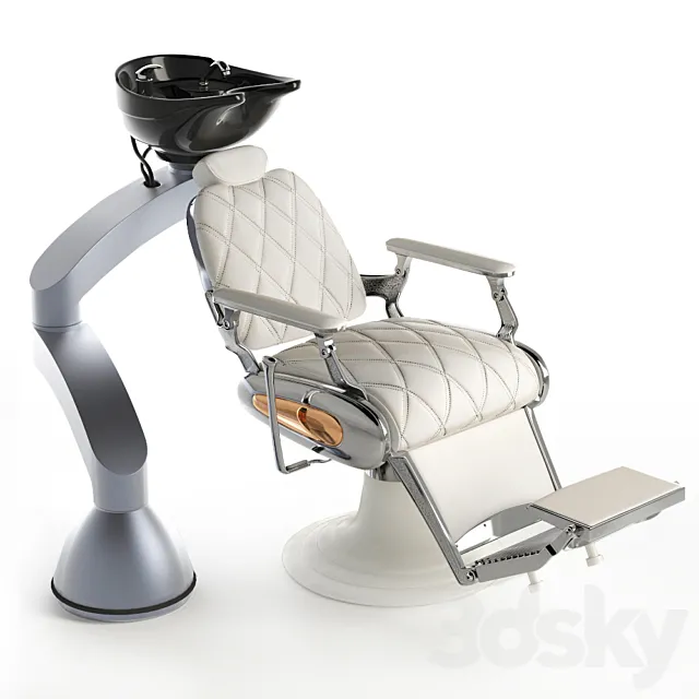 Hairdresser washing with armchair 3DModel