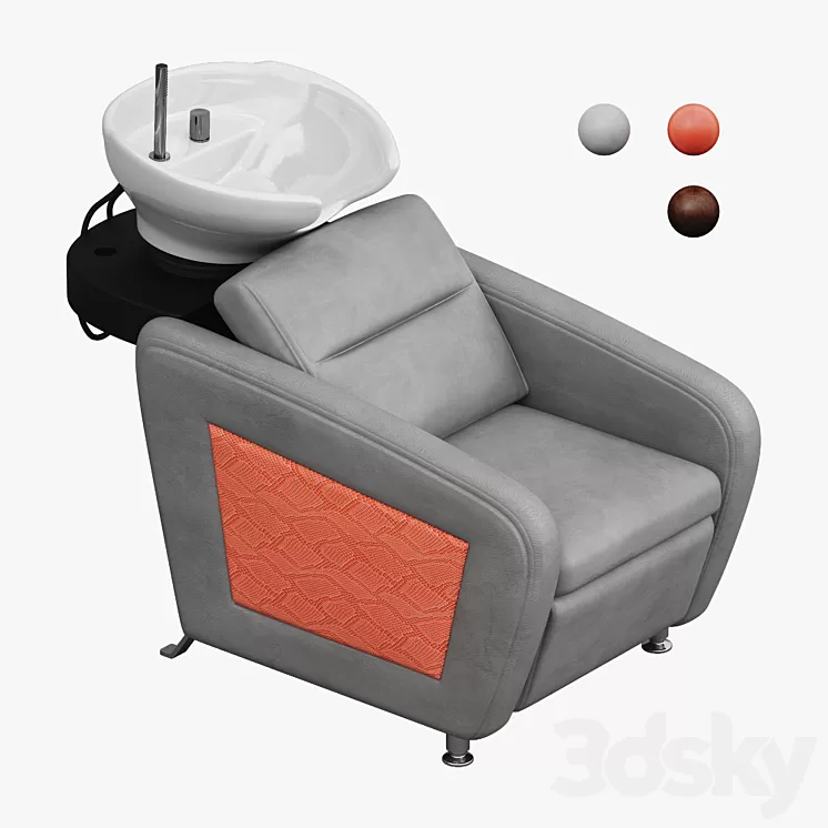 Hairdressing chair for hair washing MADISON 3D Model Free