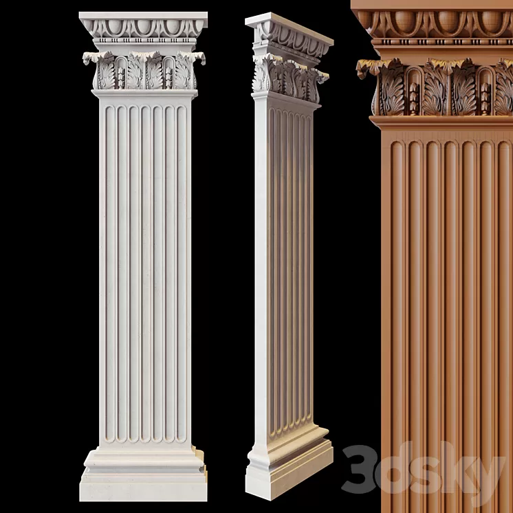 Half column 3D Model