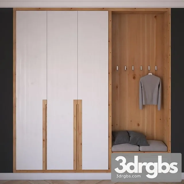 Hall Wardrobe 3D Model Free