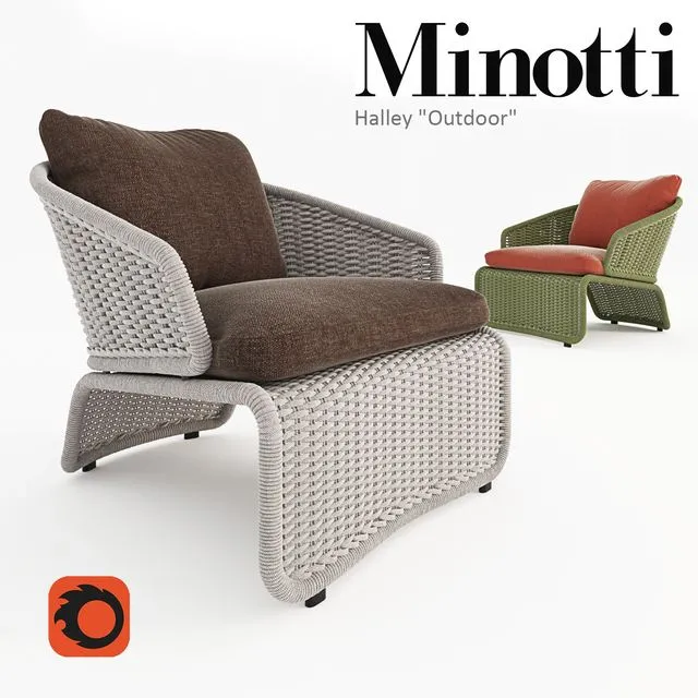 Halley Outdoor Chair 3D Model