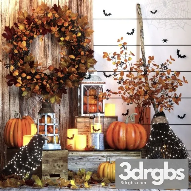 Halloween Decor Set 2 3D Model Free