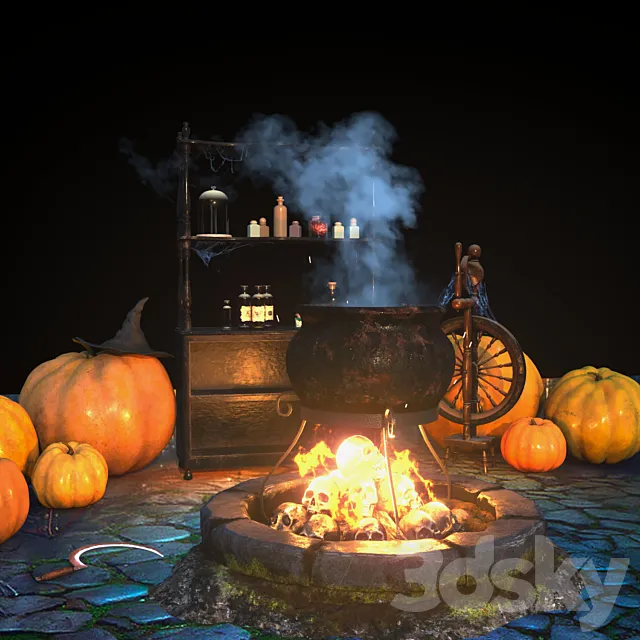 Halloween decor set (max ue4 unity) 