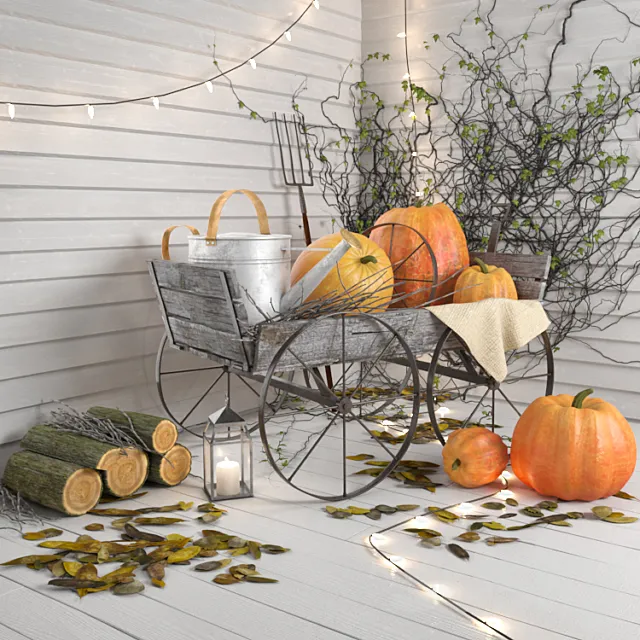 Halloween Decoration Set (Exterior) 3D Model