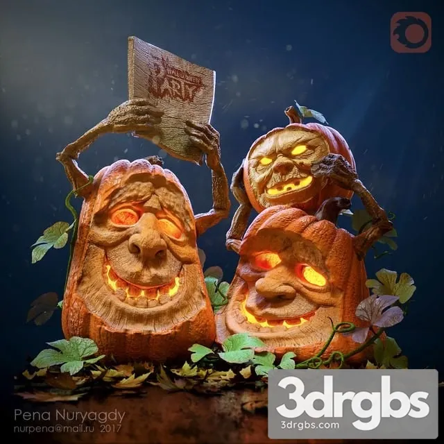 Halloween Party 3D Model Free
