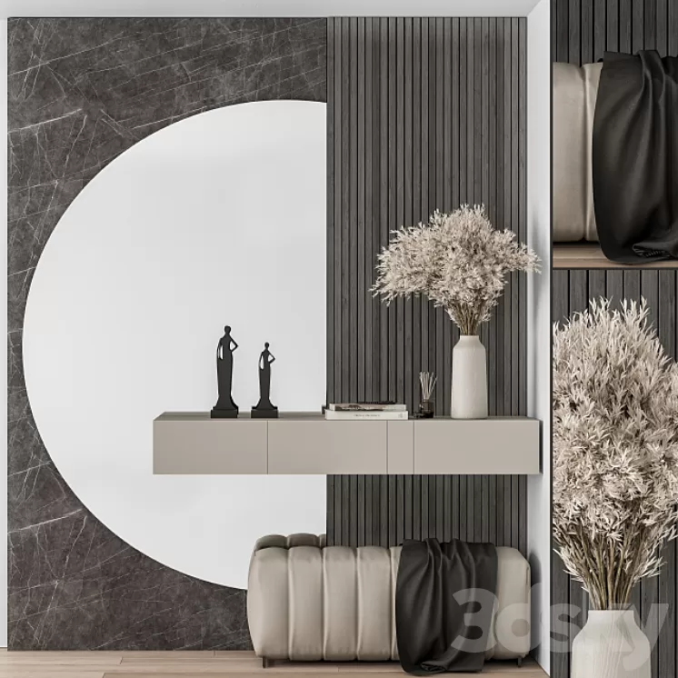 Hallway 24 - Black and Cream Entrance 3D Model