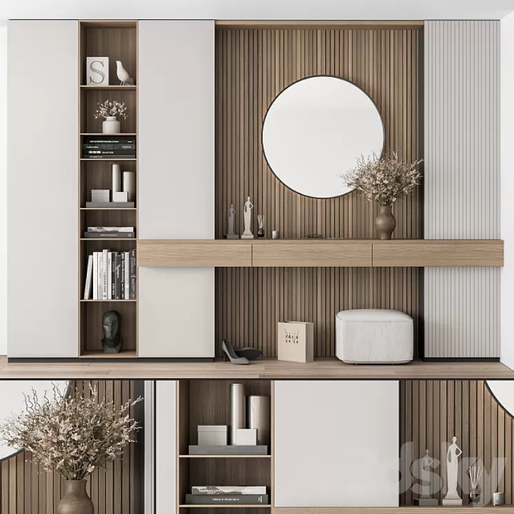 Hallway 27 - White and Wood Entrance 3D Model