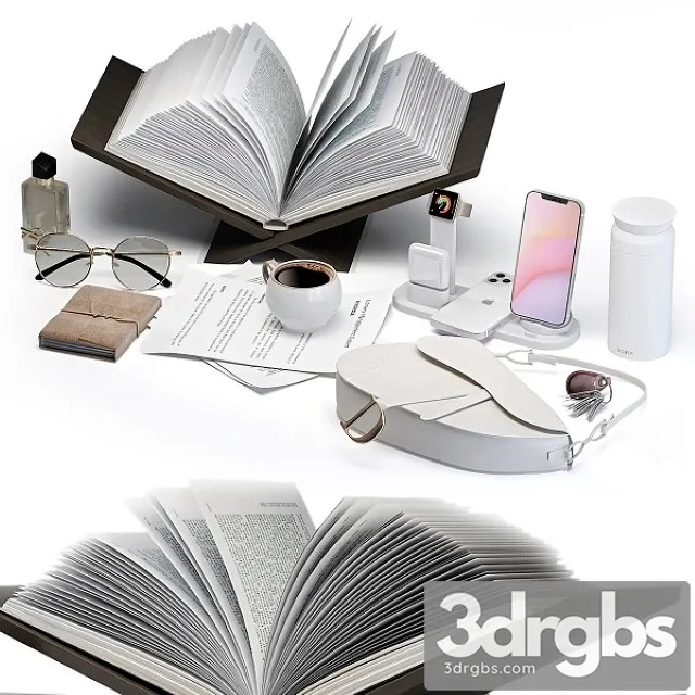 Hallway Accessory Set 3D Model Download