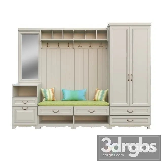 Hallway Bed Kid 3D Model Free