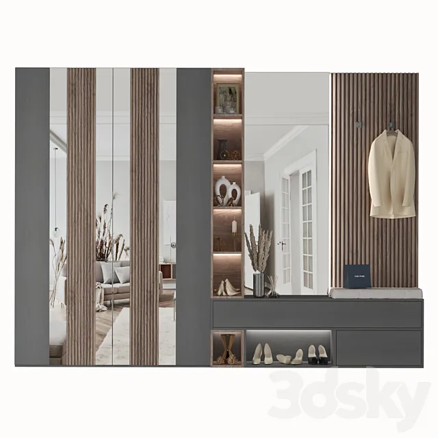 Hallway Composition 01 3D Model