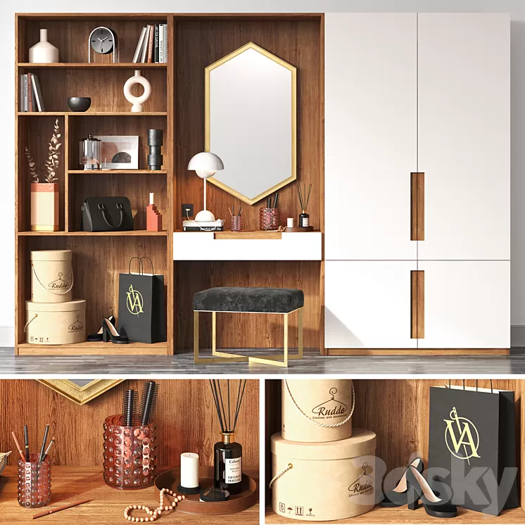 Hallway composition 01 3D Model