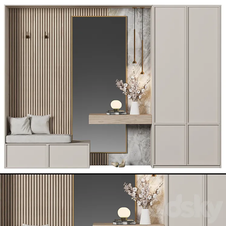 Hallway Composition 201 3D Model Free