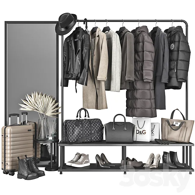 Hallway decorative set 1 3DModel