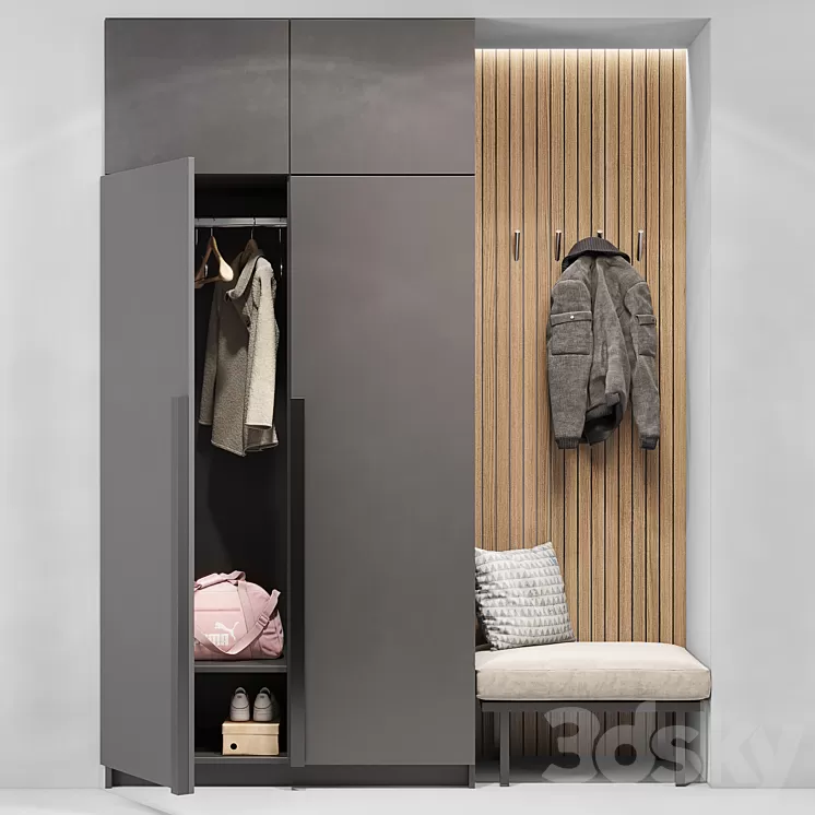 Hallway furniture 8 3D Model