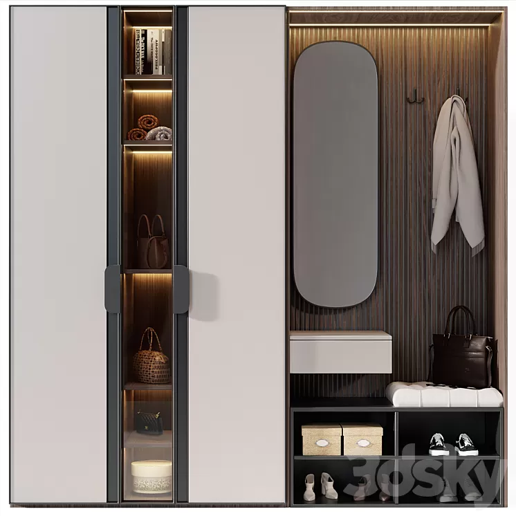 Hallway furniture modern 1 3D Model Free