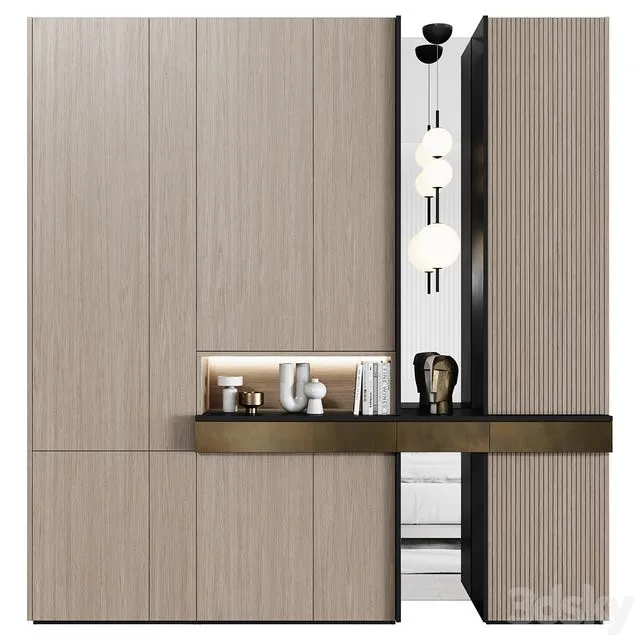 Hallway in modern style 01 3D Model