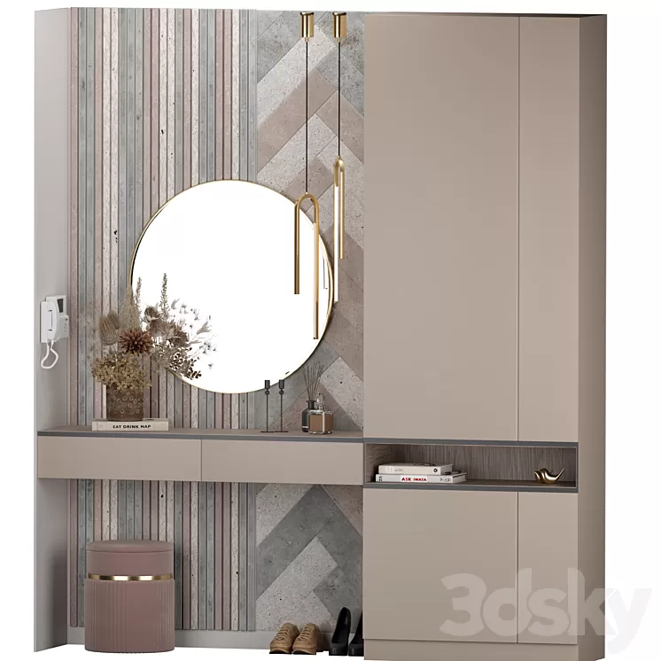 hallway set 06 3D Model Free