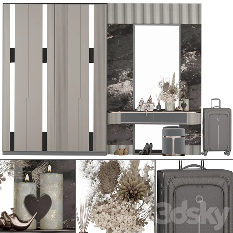 hallway set 14 3D Model Free