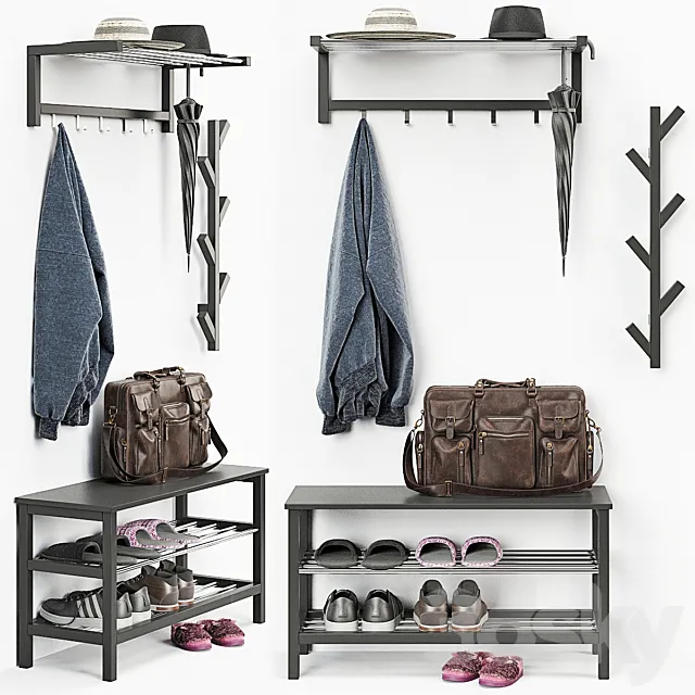 Hallway with a series of CHUSIG 3D Model