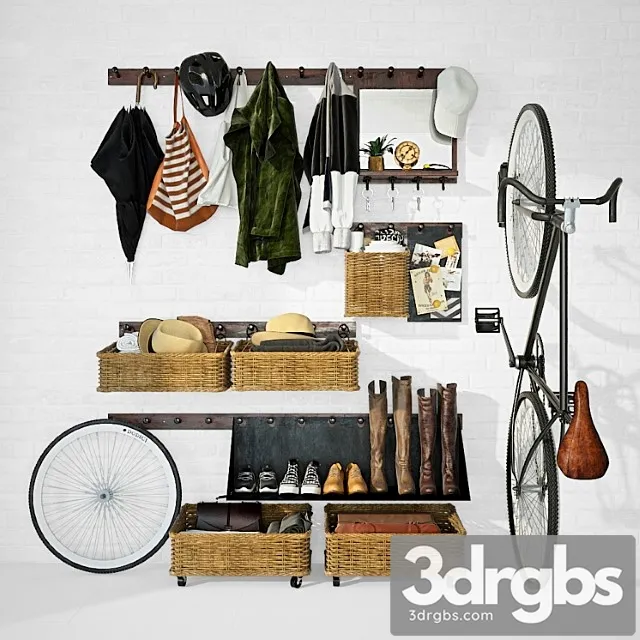 Hallway with filling 3D Model Free