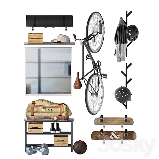 Hallway with filling 3DModel