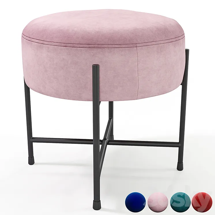 Halmar Niva pouf 3D Model Free