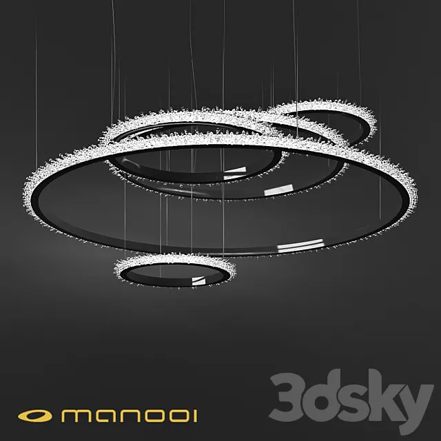 Halo Crystal Chandelier 3DModel