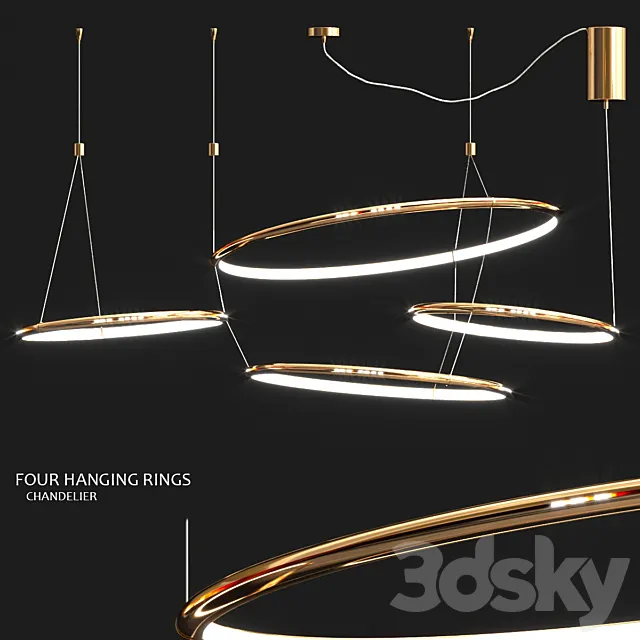 HalO ring chandelier 3DModel